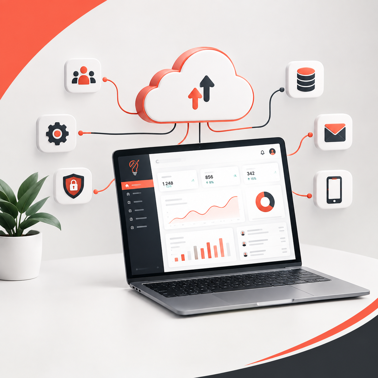 Plateforme SaaS B2B avec plusieurs organisations et espaces clients isolés
