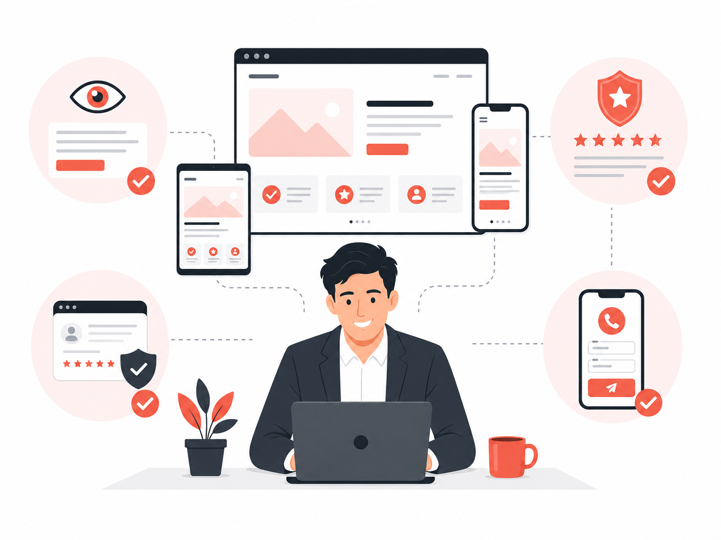 Parcours utilisateur optimisé sur un site vitrine professionnel