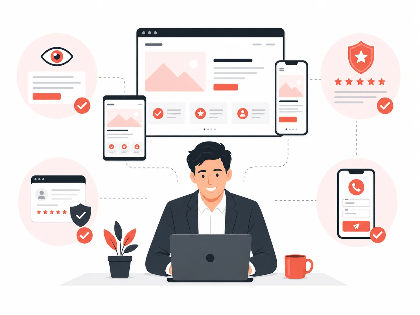 Parcours utilisateur optimisé sur un site vitrine professionnel