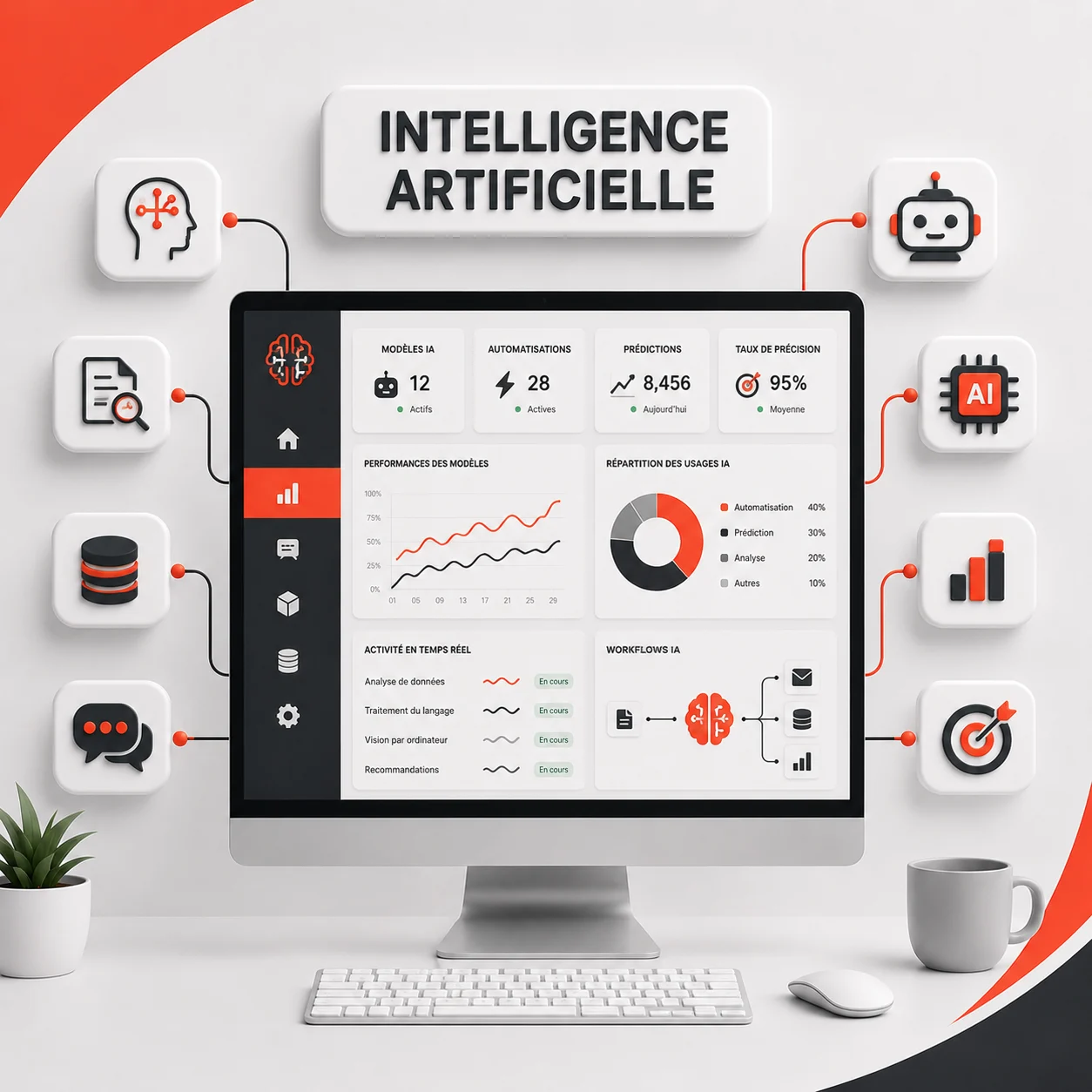 Solution d’intelligence artificielle intégrée aux outils et processus d’une entreprise