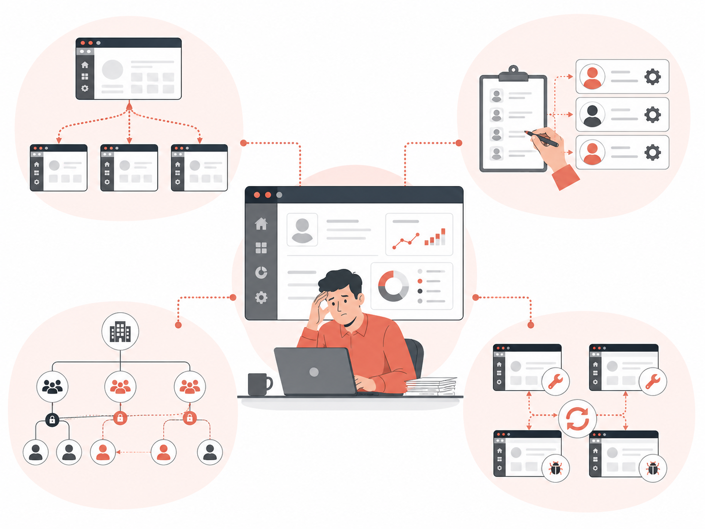 Multiplication des versions et installations d’une solution logicielle pour plusieurs clients