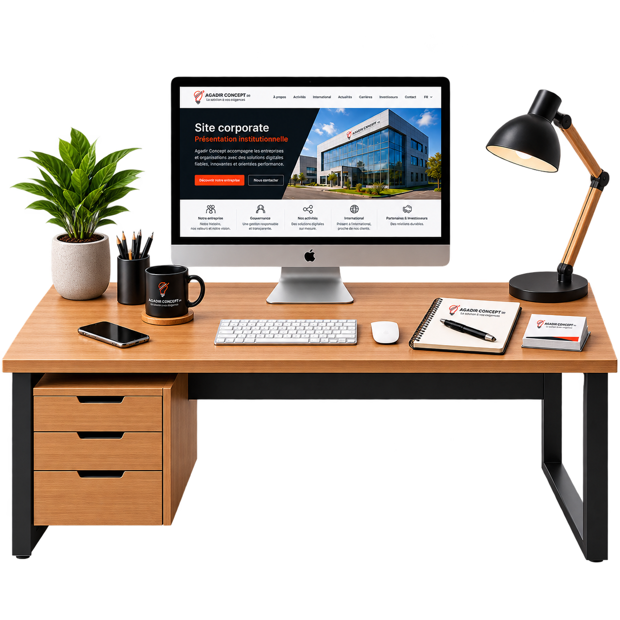 Exemple de site corporate professionnel pour entreprise
