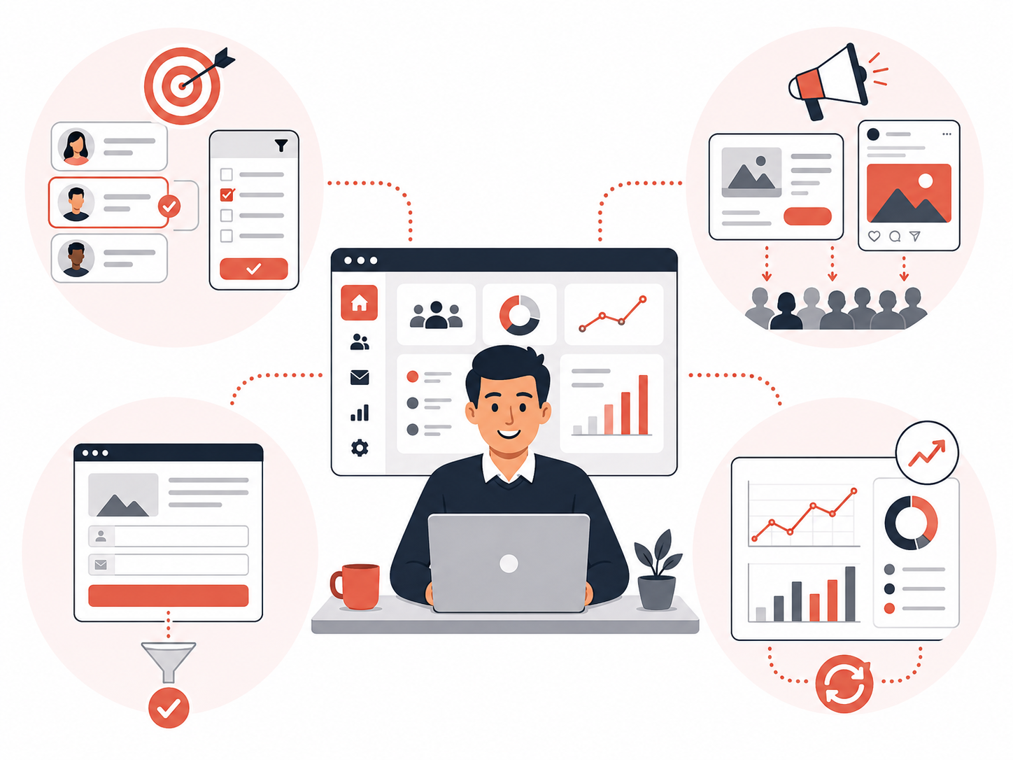 Parcours d’acquisition digitale structuré depuis le ciblage jusqu’à la conversion et au suivi des prospects
