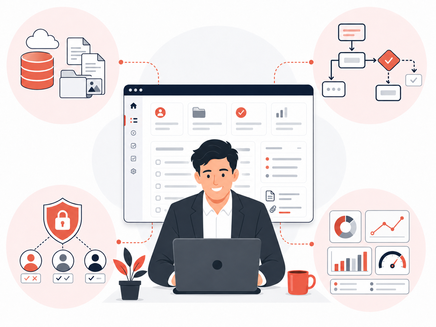 Application métier centralisant données processus utilisateurs et tableaux de bord