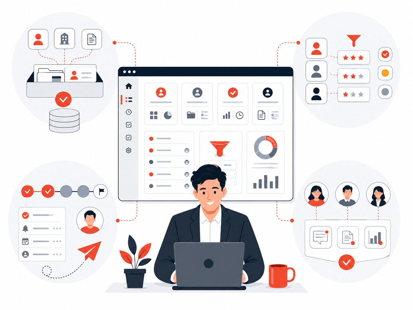 CRM centralisant prospects opportunités relances historique et pipeline commercial