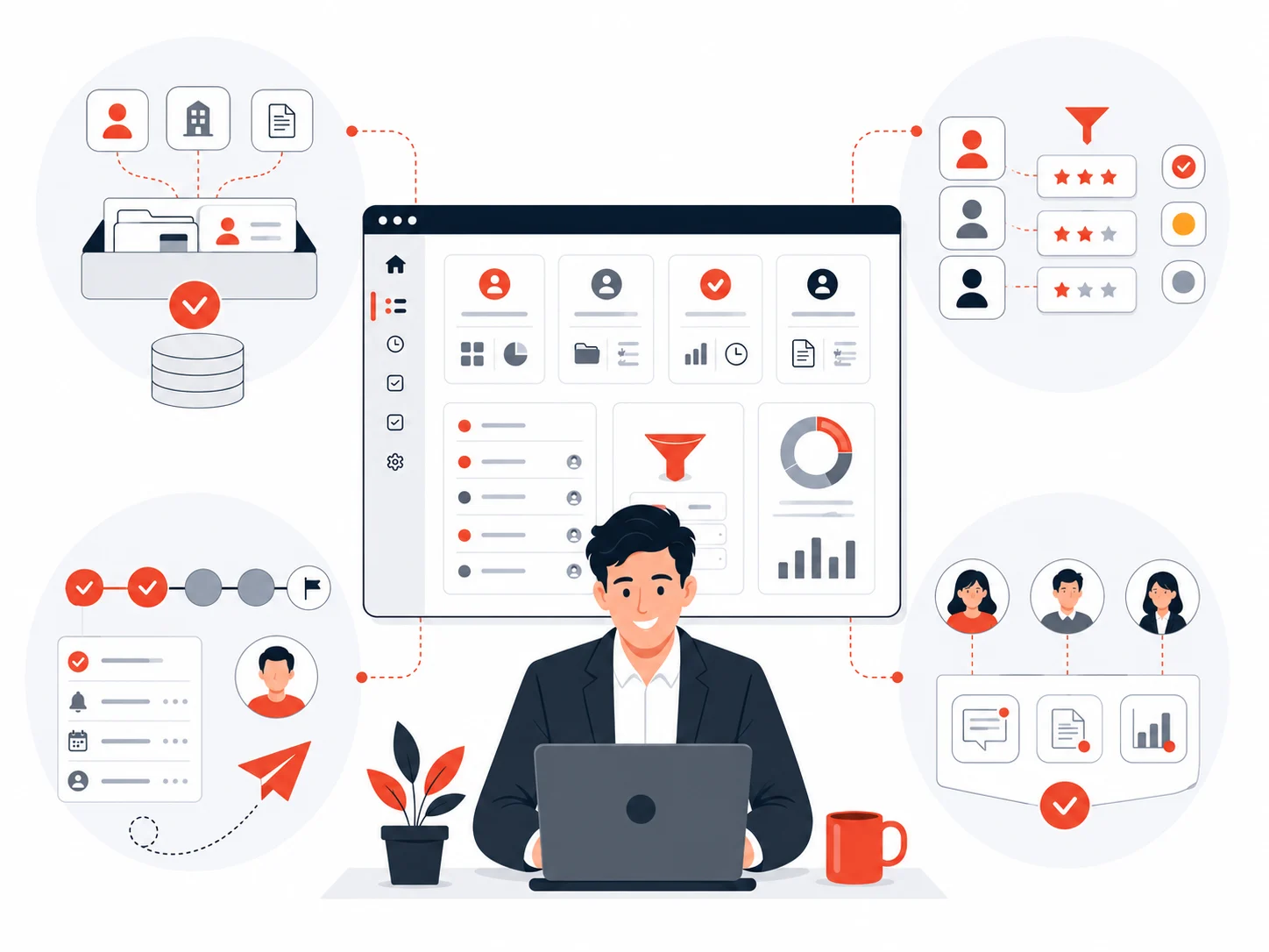 CRM centralisant prospects opportunités relances historique et pipeline commercial