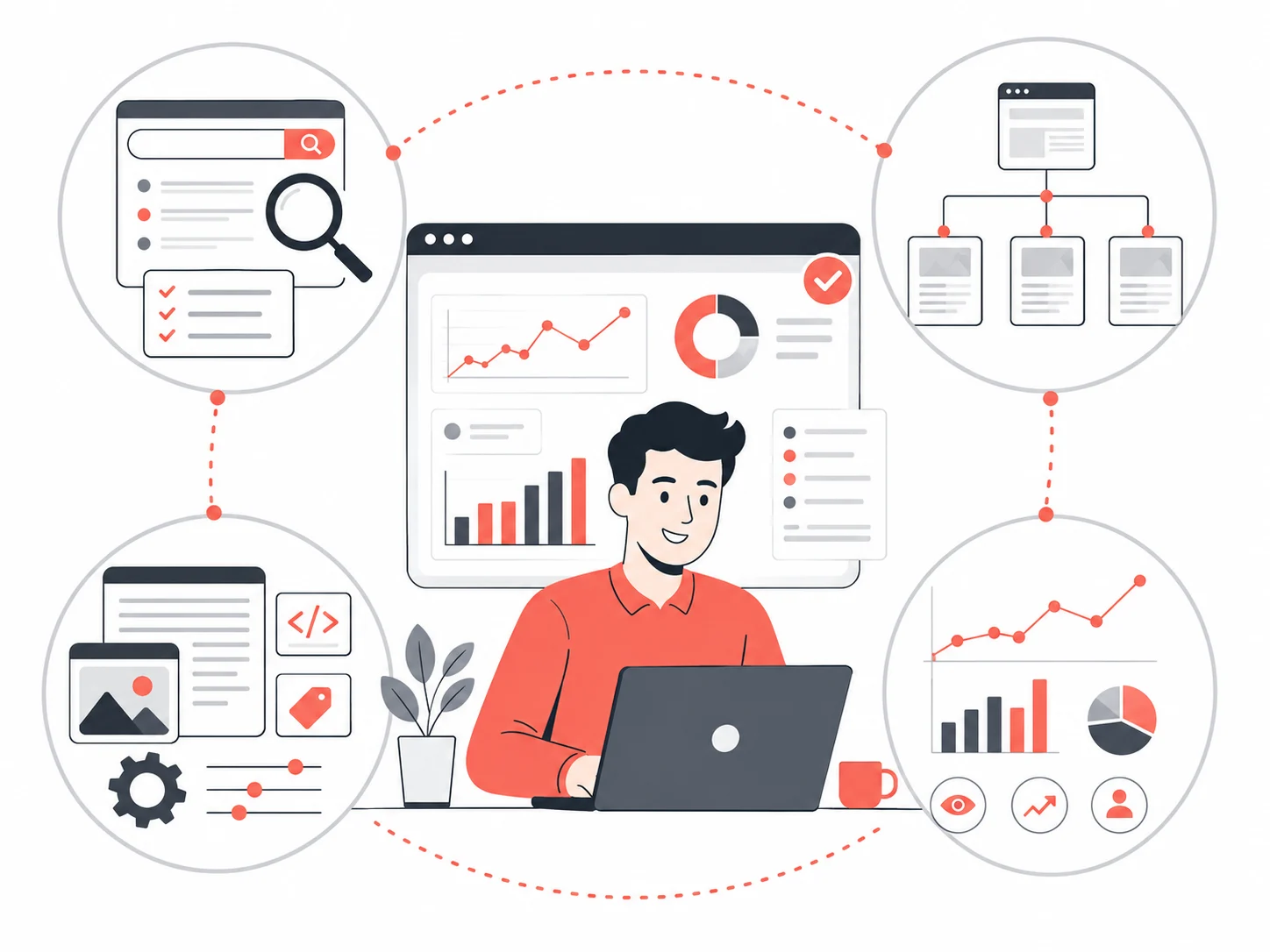 Architecture SEO reliant intentions de recherche pages optimisées maillage interne et suivi des performances
