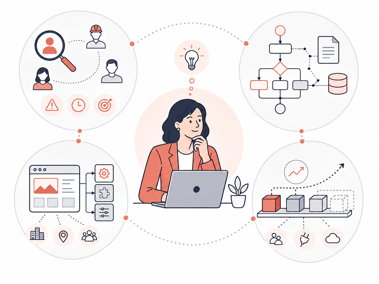 Analyse métier puis conception d’une solution digitale adaptée au secteur et aux usages réels